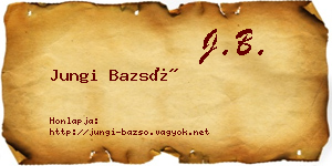 Jungi Bazsó névjegykártya